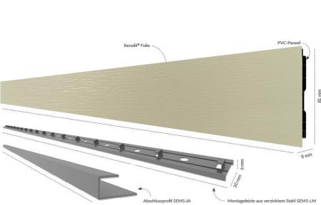 Fassadenverkleidung Cremeweiß RAL 1379