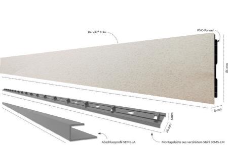 Fassadenverkleidung Eisenglimmer Weiß