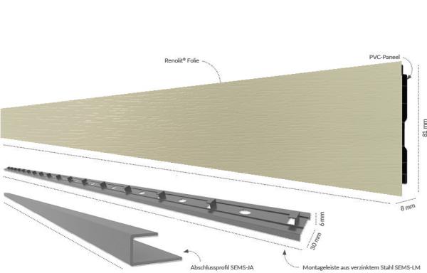 Fassadenverkleidung Cremeweiß RAL 1379